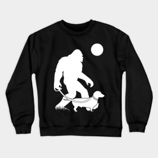 Bigfoot Walking Dachshund Crewneck Sweatshirt